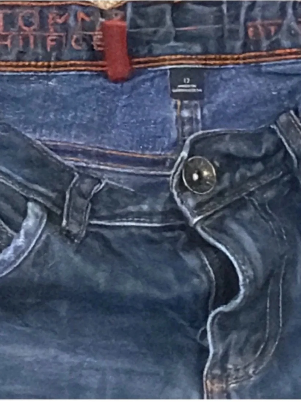 Levi's Boys Straight Blue Denim Jeans Size 12 Button Zip Medium Wash Pockets